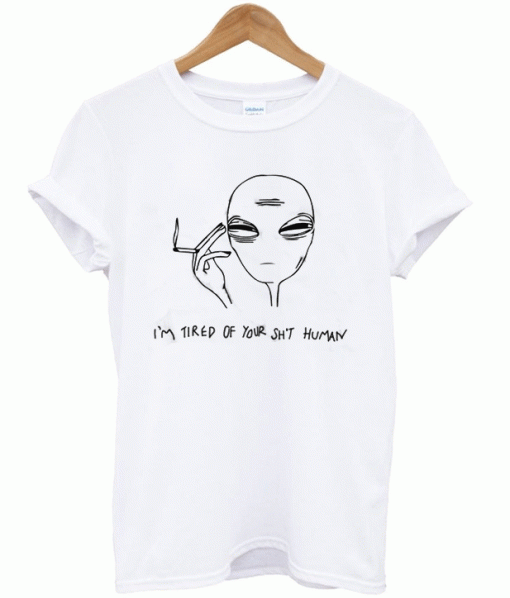Cool Smooking Alien T-Shirt