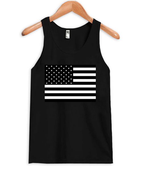 American Flag B&W Tanktop