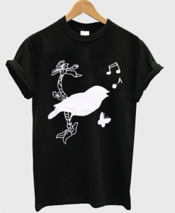 Bird Butterfly and Music Unisex T-Shirt