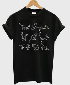 Pattern Sketch of Cats T-Shirt