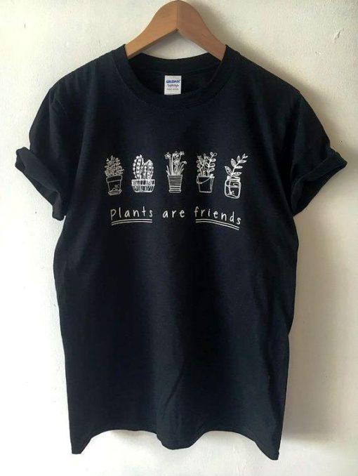 Plants are Friends Black T-Shirt