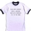 Play With Fairies Embroidered Ringer T-Shirt