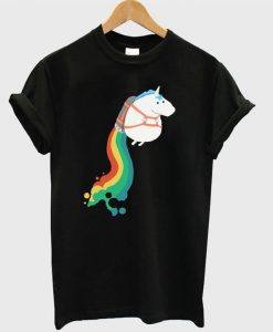 Unicorn Jetpack Rainbow T-Shirt