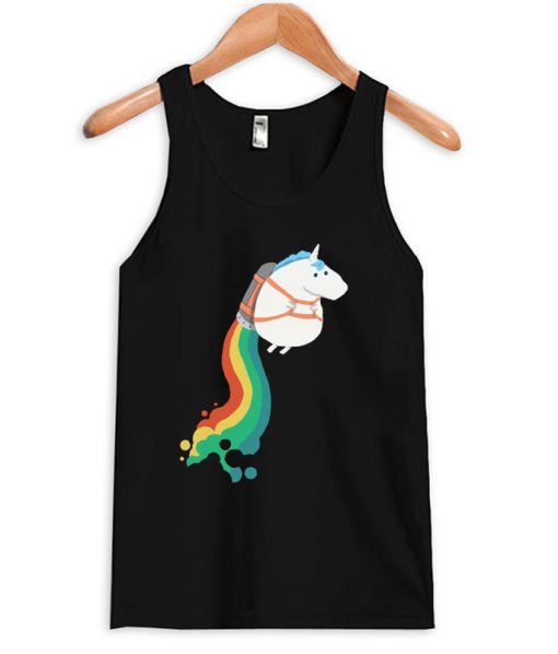 Unicorn Jetpack Rainbow Tanktop