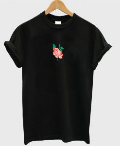 Grunge Rose Embroidery T-Shirt