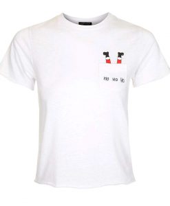 Hohoho Christmas Santa Pocket T-Shirt