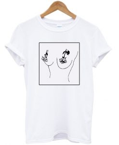 Rose Boobs Emoji T-Shirt