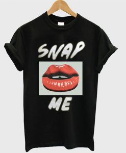 Snap Lip Me Black T-Shirt