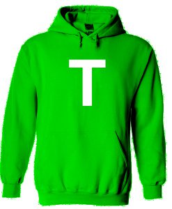 Letter T Green Hoodie