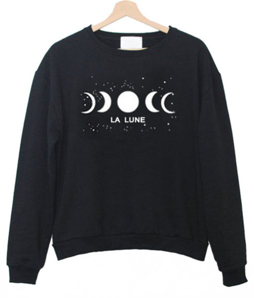 Moon Phase La Lune Art Sweatshirt