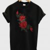 Rose Flower Embroidered T-Shirt