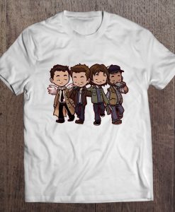 Supernatural Characters Cartoon T-Shirt