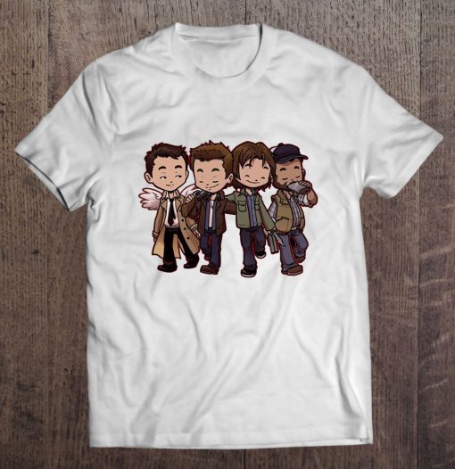 Supernatural Characters Cartoon T-Shirt