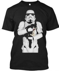 Trooper Cuddling Cat T-Shirt