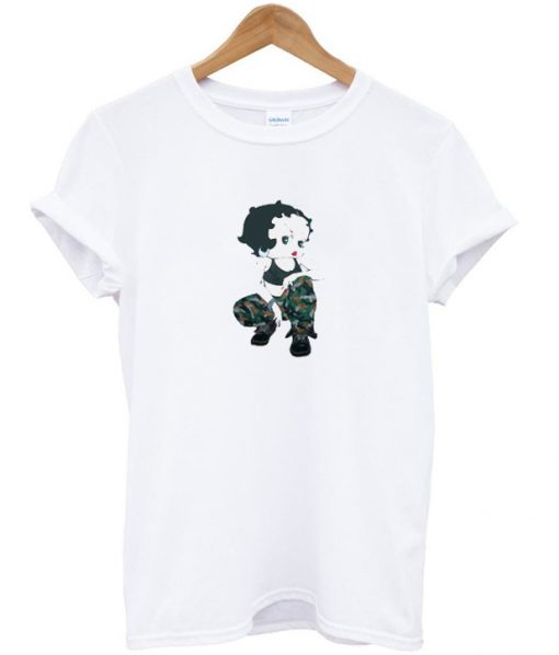 Vintage Betty Boop 90s Hip Hop Camo T-Shirt