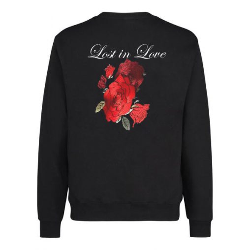 Lost in Love Flower Back Sweatshirt