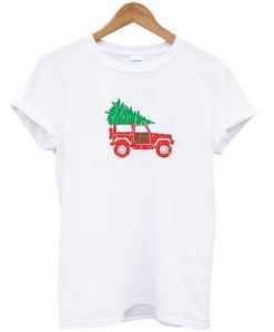 Vintage Holiday Christmas Jeep T-Shirt