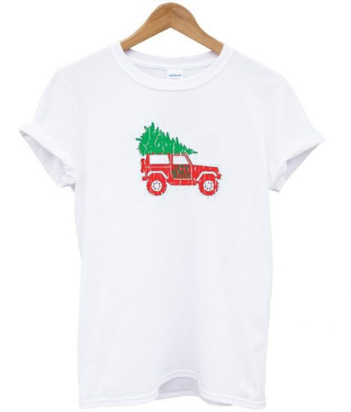 Vintage Holiday Christmas Jeep T-Shirt