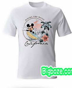 Riding The Waves California Mickey Mouse T-Shirt
