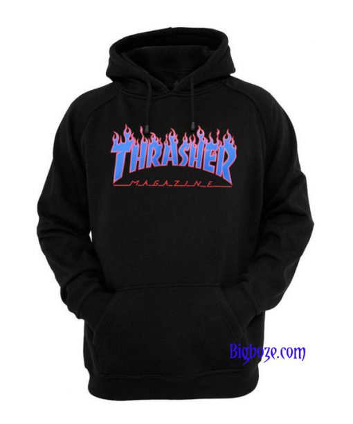 Thrasher Blue Flames Hoodie