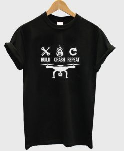 Drone Youth Build Crash Repeat T-Shirt