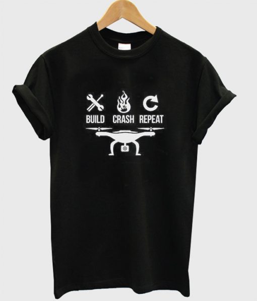 Drone Youth Build Crash Repeat T-Shirt