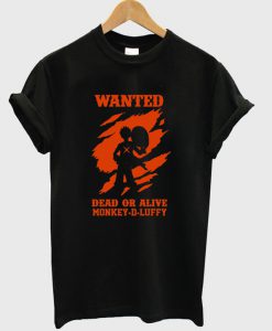 One Piece Wanted Dead or Alive Monkey D Luffy T-Shirt