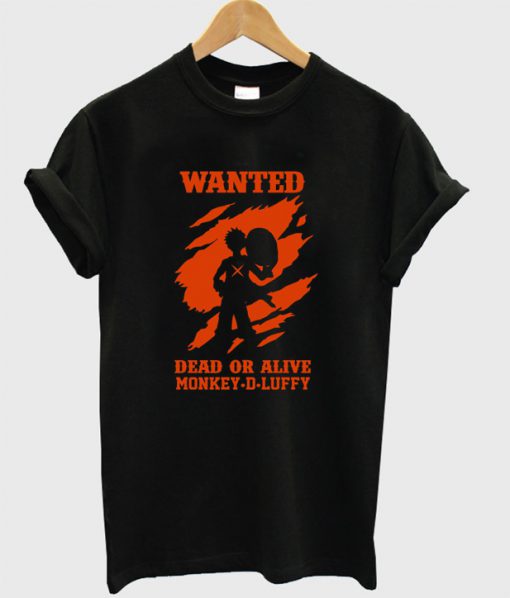 One Piece Wanted Dead or Alive Monkey D Luffy T-Shirt