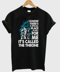 Super Saiyan Vegeta God Blue Living In Throne T-Shirt