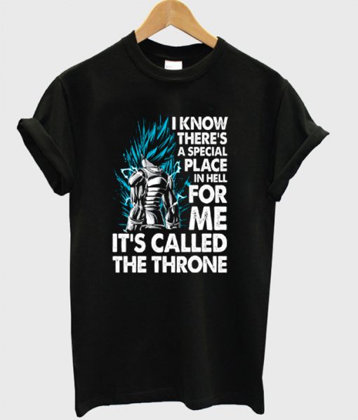 Super Saiyan Vegeta God Blue Living In Throne T-Shirt