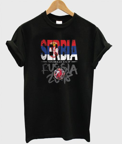 World Cup Football 2018 Russia Serbia T-Shirt