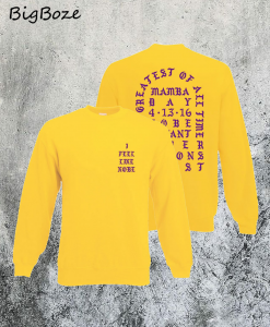 I Feel Like Kobe Yellow Sweatshirt