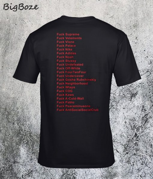 Fuck Fashion Back T-Shirt