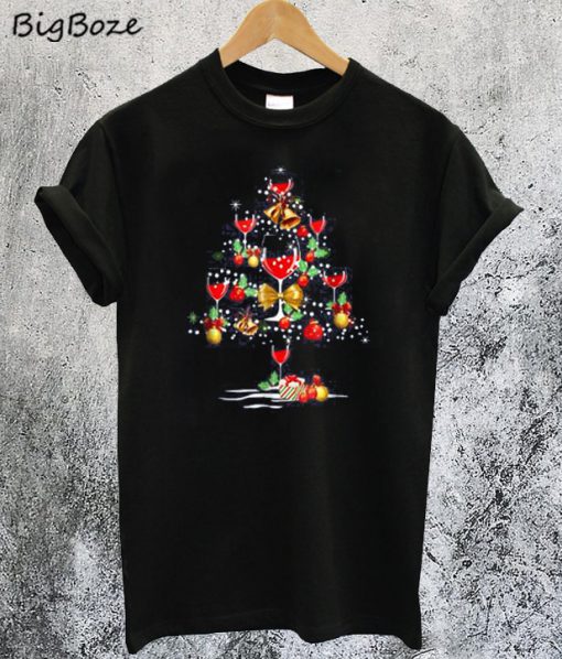 Wine Christmas Tree T-Shirt