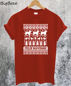 Feliz Navidog Ugly Christmas T-Shirt