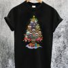 Horror Characters Nightmare Christmas Tree T-Shirt