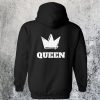 King Queen Couple Back Hoodie