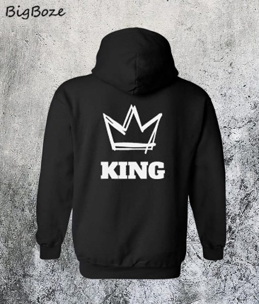 King Queen Couple Back Hoodie