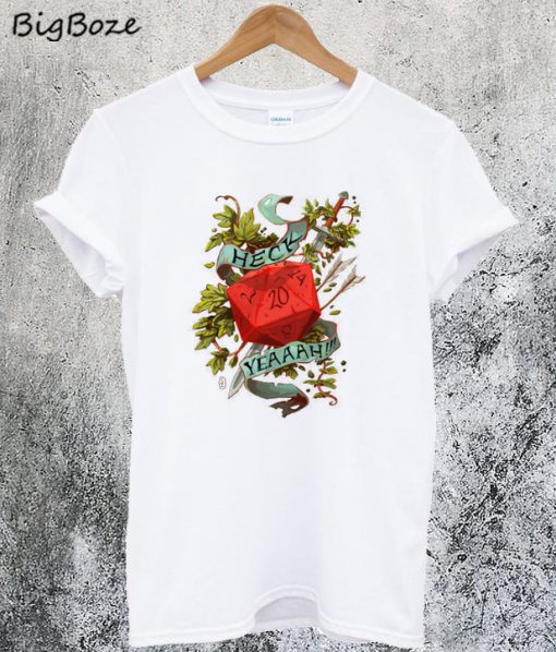 Natural 20 D2 Dice T-Shirt