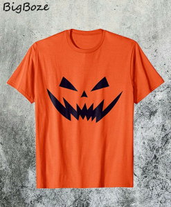 Scary Jack O' Lantern Pumpkin Face T-Shirt