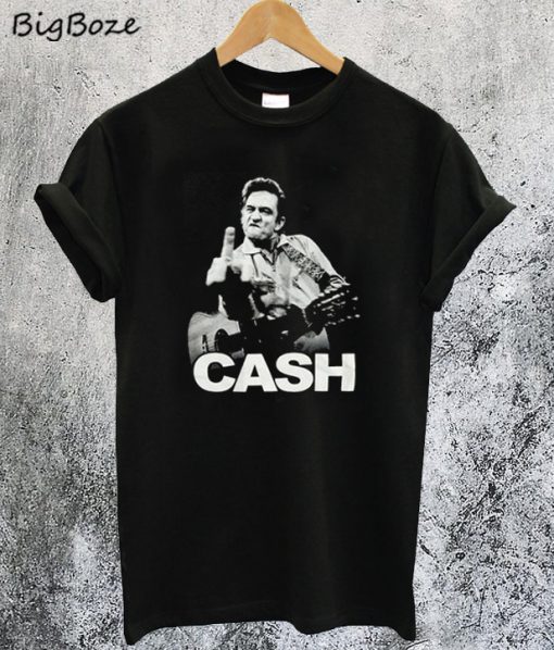 Johnny Cash Flipping Off T-Shirt