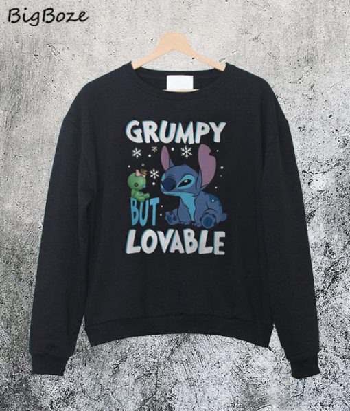 Stitch Grumpy But Lovable Christmas SweatshirtStitch Grumpy But Lovable Christmas Sweatshirt
