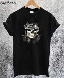 Black Military Skull T-Shirt