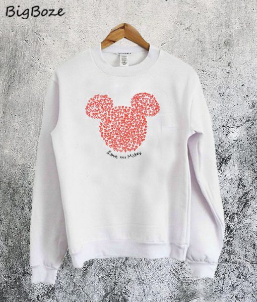 Damski Mickey Mouse Hearts Sweatshirt