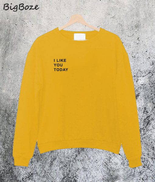 I Like You Today Sweatshirt