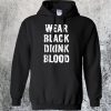 Pastel Goth Wear Black Drink Blood Hoodie