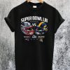 Patriots Vs Rams Super Bowl Liii Dueling Chair Route T-Shirt