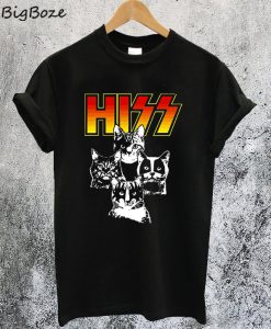 Hiss Kiss Cats Kittens Rock T-Shirt