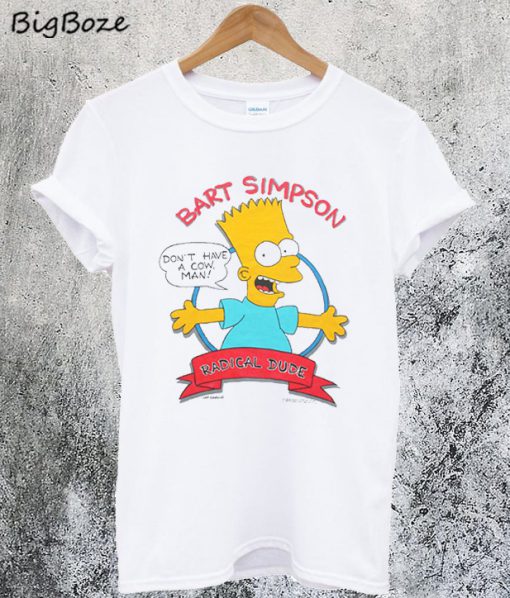 Vintage 1989 Bart Simpson Radical Dude T-Shirt