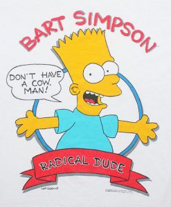 Vintage 1989 Bart Simpson Radical Dude T-Shirt